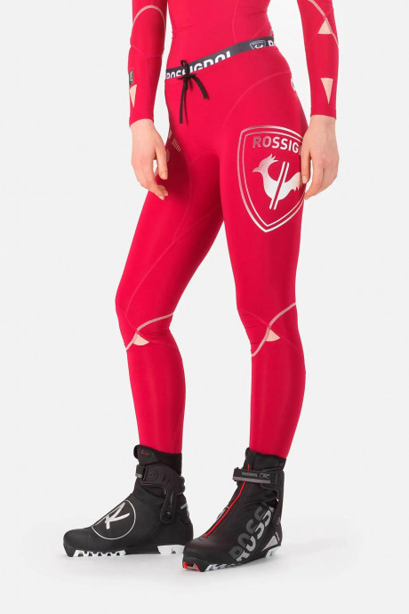 Legging compression femme rouge Rossignol