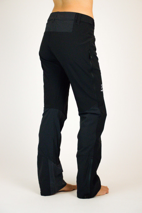 Pantalon softshell ski de rando femme noir Haglöfs