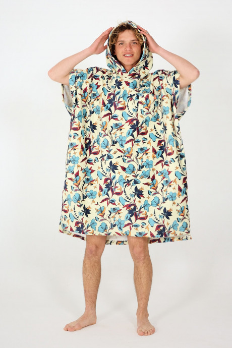 Poncho After Essentials Humming Birds - Almond