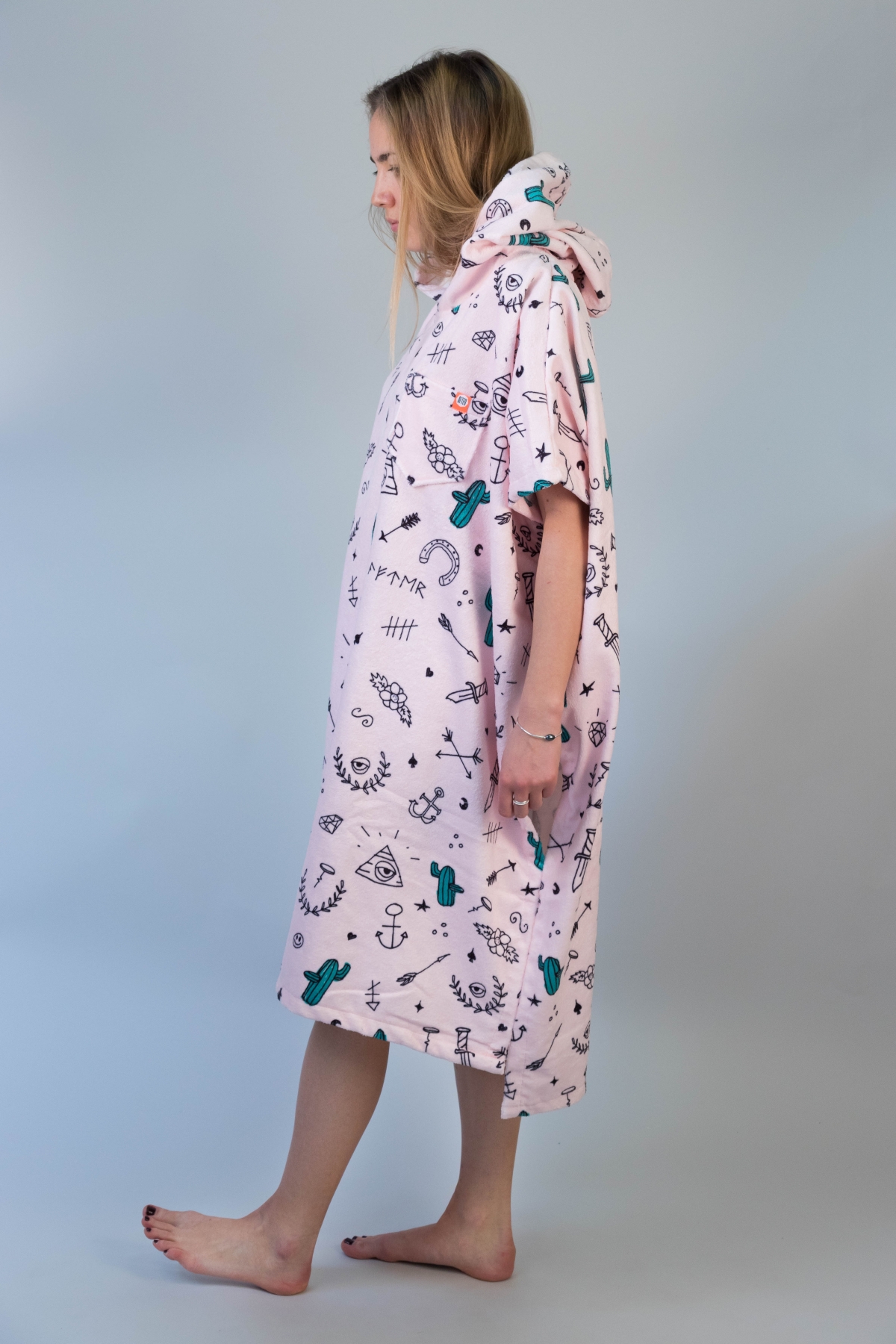 Poncho After Essentials Hype Pale Pink