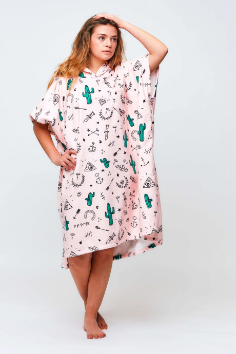 Poncho After Essentials Hype Pale Pink