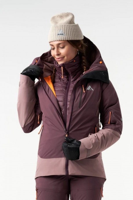veste orage nina hybrid ouverte dark plum portrait