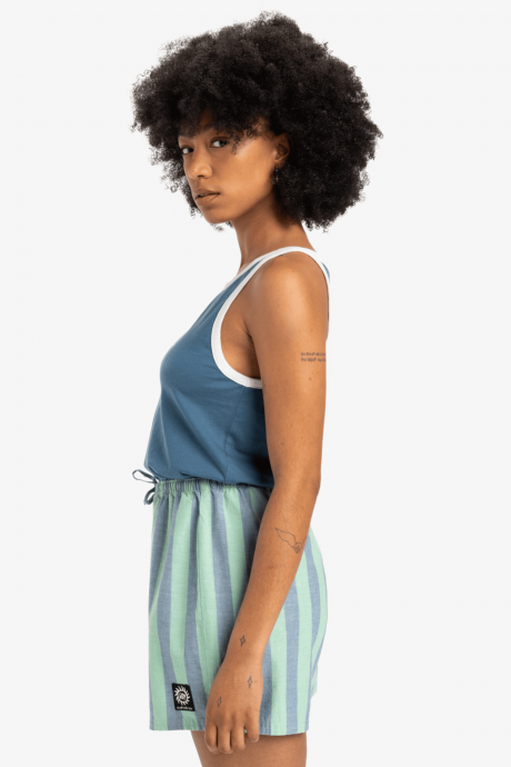 short été quiksilver femme à rayures bleu