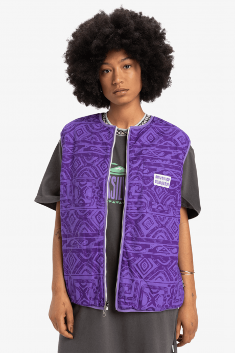 veste sans manches reversible quiksilver côté mauve