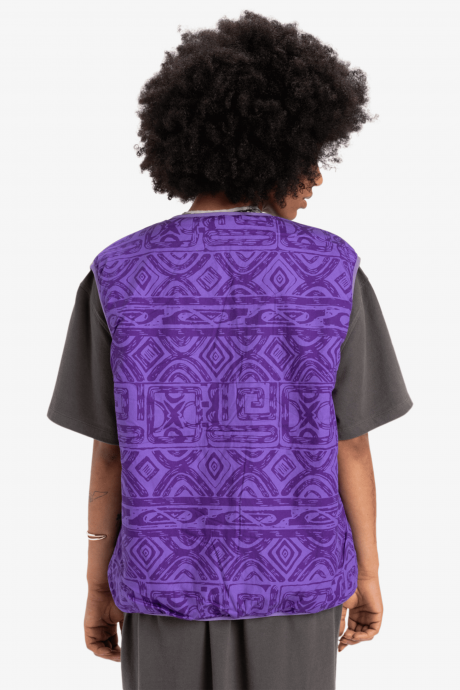 veste sans manches dos quiksilver mauve motif