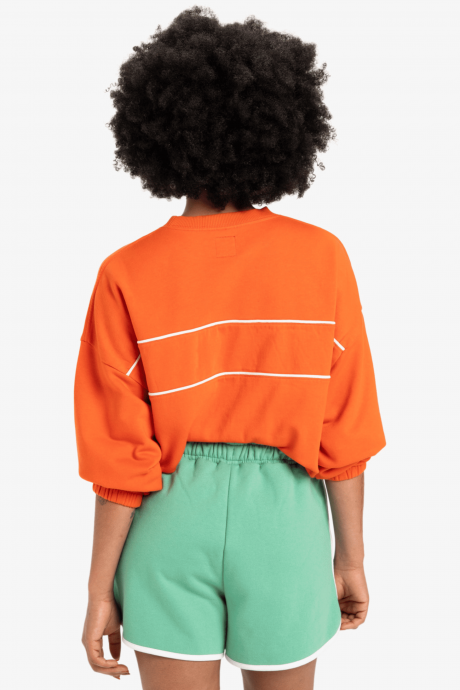 short quiksilver women coton turquoise visuel arrière