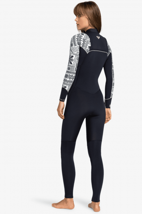 Combinaison intégrale 3/2mm zip poitrine Roxy Swell Series egret mo rockin vibes