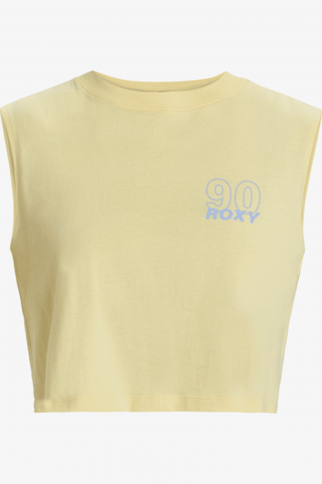 Crop Top sans manches de sport Roxy Essential Energy Boxy Tank Lemon Meringue