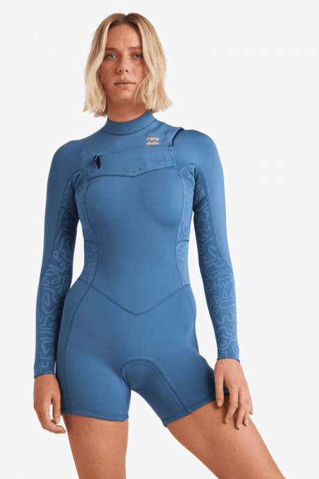 Springsuit manches longues 2/2mm Billabong Synergy Natural Tidal Blue