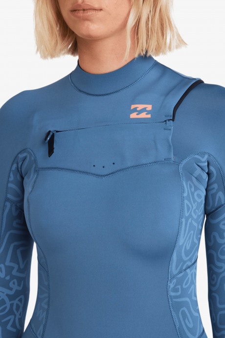 Springsuit manches longues 2/2mm Billabong Synergy Natural Tidal Blue