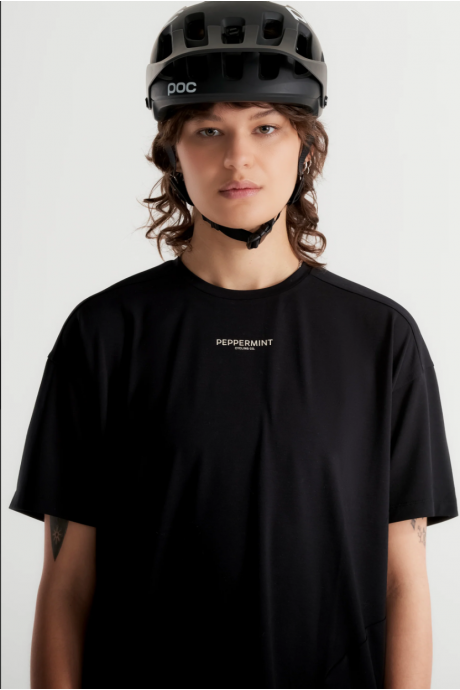 T-Shirt à manches courtes de vélo Peppermint Peak Short Sleeve Black
