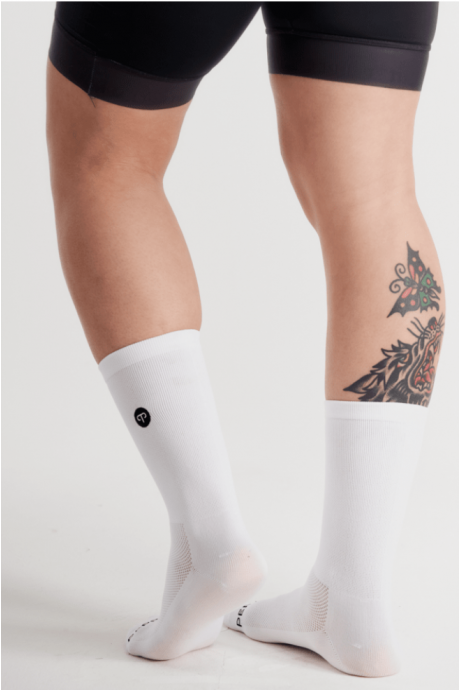 Chaussette de vélo Peppermint Signature Knitted White