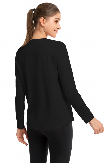 T-shirt à manches longues de sport Yvette Anji Black