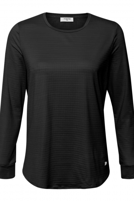 T-shirt à manches longues de sport Yvette Anji Black