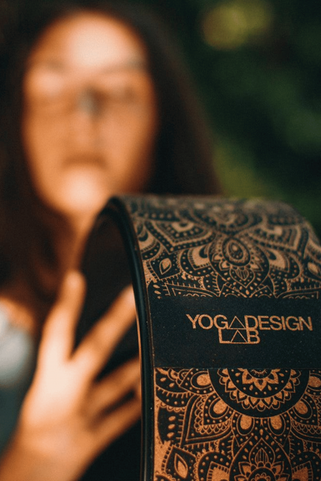 Cork Yoga Wheel Yoga Design Lab Mandala Black