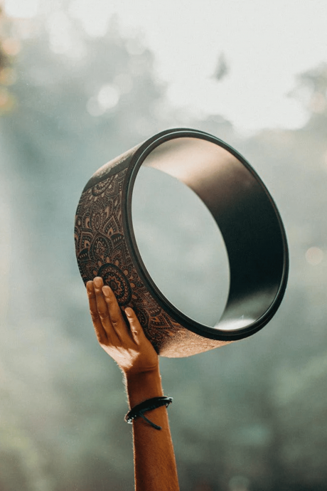 Cork Yoga Wheel Yoga Design Lab Mandala Black