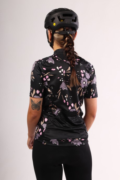 Maillot de vélo Maloja VilsaM AOP 1/2 Deep Black