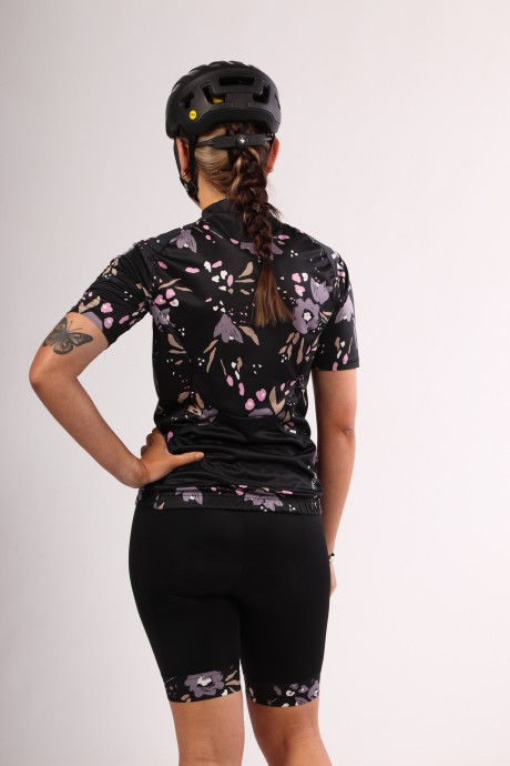 Maillot de vélo Maloja VilsaM AOP 1/2 Deep Black