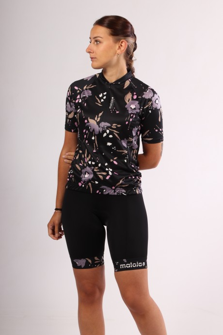 Maillot de vélo Maloja VilsaM AOP 1/2 Deep Black
