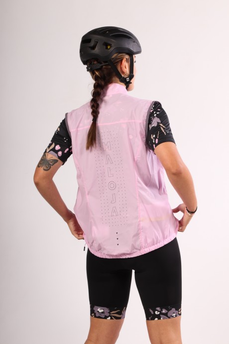 Veste sans manches de vélo coupe-vent Maloja SeisM magnolia