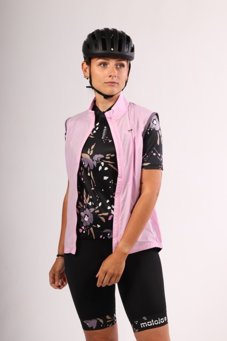 Veste sans manches de vélo coupe-vent Maloja SeisM magnolia