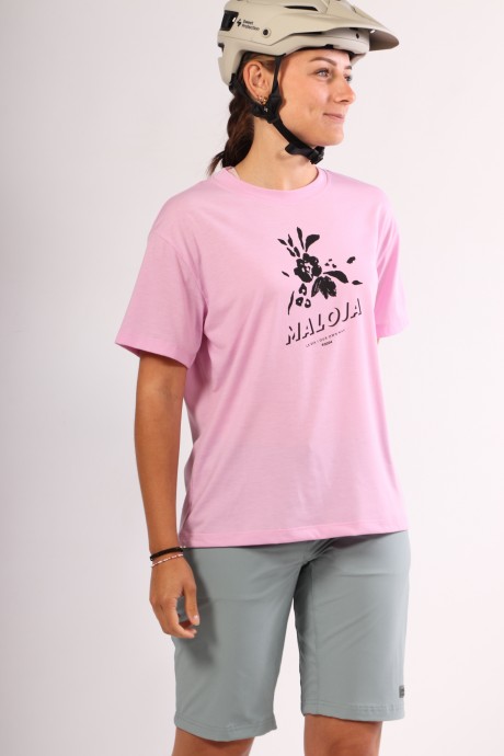 T-Shirt de vélo manches courtes Maloja LenksteinM magnolia