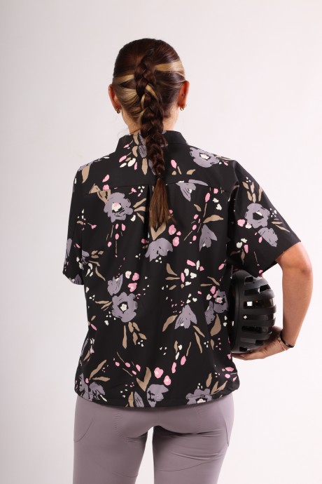 Chemise de vélo à manches courtes Maloja RettenkogelM deep black brushflo