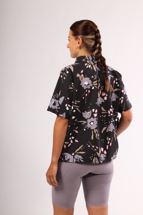 Chemise de vélo à manches courtes Maloja RettenkogelM deep black brushflo