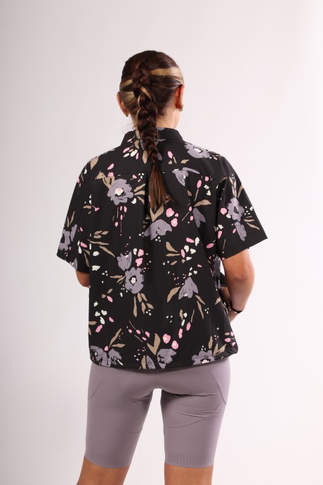 Chemise de vélo à manches courtes Maloja RettenkogelM deep black brushflo