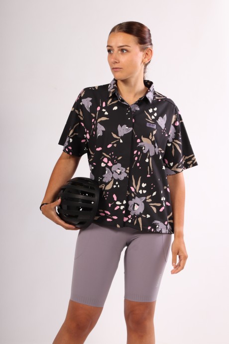 Chemise de vélo à manches courtes Maloja RettenkogelM deep black brushflo