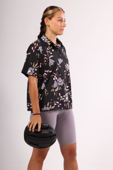 Chemise de vélo à manches courtes Maloja RettenkogelM deep black brushflo