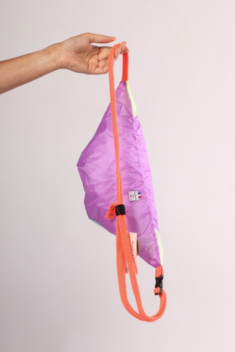 Sac banane Za Fly x Girls Up 100% Toile de Parapente Turquoise, Rose et Jaune
